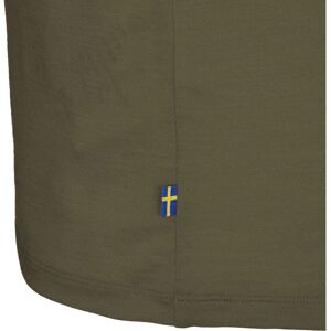 Fjällräven Abisko Wool Logo SS M Herre XXL - Funksjonelt skjorte - oliv-dypgrønn Fjällräven Abisko Wool Logo SS M Herre XXL - Funksjonelt skjorte - oliv-dypgrønn