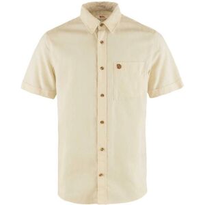 Fjällräven Övik Travel Shirt SS M - Utendørs skjorte - hvit/beige-sand Fjällräven Övik Travel Shirt SS M - Utendørs skjorte - hvit/beige-sand