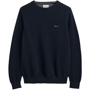 GANT Crew neck sweater made of cotton piqué (8040521) - (8040521-433) blue GANT Crew neck sweater made of cotton piqué (8040521) - (8040521-433) blue