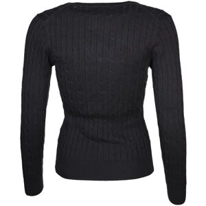 Sweter GANT z dekoltem w serek z elastycznej bawełny (4800101) - granatowy Sweter GANT z dekoltem w serek z elastycznej bawełny (4800101) - granatowy