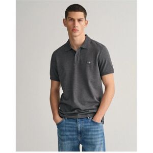 GANT Slim Fit Piké - Antracit Melange - Herr Casualtop GANT Slim Fit Piké - Antracit Melange - Herr Casualtop