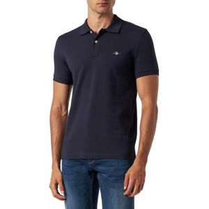 GANT Slim Fit Archive Shield Piqué Poloshirt (2220) - avondblauw GANT Slim Fit Archive Shield Piqué Poloshirt (2220) - avondblauw