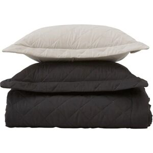 Ellos Tora grijze omkeerbare gestikte bedspread - Bedspread Ellos Tora grijze omkeerbare gestikte bedspread - Bedspread