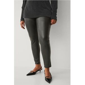 Ellos Plus collection - High waist faux skinn leggings - Svart - Leggings Ellos Plus collection - High waist faux skinn leggings - Svart - Leggings