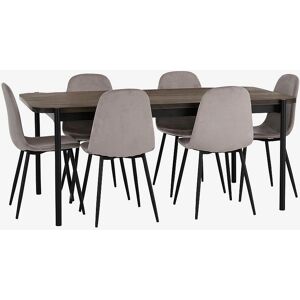 Ellos Gilda Spisegruppe - 180x90 cm - Beige/Børstig - Spisegruppe Ellos Gilda Spisegruppe - 180x90 cm - Beige/Børstig - Spisegruppe