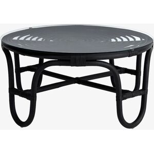 Ellos Lefranc Rattansofabord - Ø 80 cm Svart Ellos Lefranc Rattansofabord - Ø 80 cm Svart