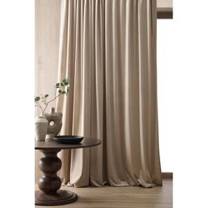 Ellos Home - Velourgardin med rynkebånd - 290cm - Beige - Til standard- og store vinduer Ellos Home - Velourgardin med rynkebånd - 290cm - Beige - Til standard- og store vinduer