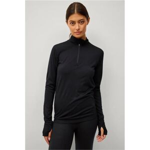 Áhkká - Kerrastonpusero Merino Wool LS Halfzip W - Sort 52/54 - Langærmet basislag Áhkká - Kerrastonpusero Merino Wool LS Halfzip W - Sort 52/54 - Langærmet basislag