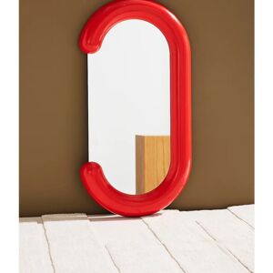 Pastill Fred 95x50 cm - Rød - Rund Speil - Hjemmedekorasjon Pastill Fred 95x50 cm - Rød - Rund Speil - Hjemmedekorasjon