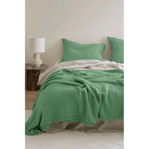 Ellos Home - Modell - Grønn bomulls muslin sengeteppe - Sengeteppe Ellos Home - Modell - Grønn bomulls muslin sengeteppe - Sengeteppe