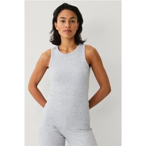 Ellos STUDIO - Mjuk ribbad stretchbomullsjersy - Grå 56/58 - Yoga-top Ellos STUDIO - Mjuk ribbad stretchbomullsjersy - Grå 56/58 - Yoga-top