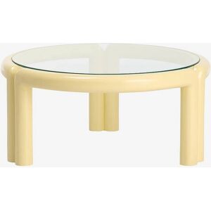 Ellos Home Eranda 100cm Gul Rund Glasssofabord - Sofabord Ellos Home Eranda 100cm Gul Rund Glasssofabord - Sofabord