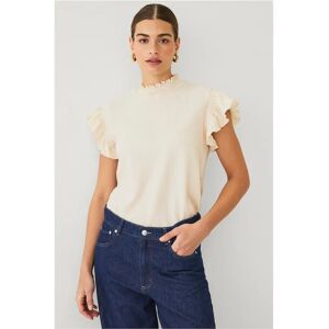 Ellos Collection Top - Hvit - Teksturert 40/42 - Top Ellos Collection Top - Hvit - Teksturert 40/42 - Top