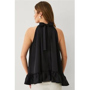 Ellos Collection - Dame Top - Satinstoff med Rysjet og Glidelås Ellos Collection - Dame Top - Satinstoff med Rysjet og Glidelås