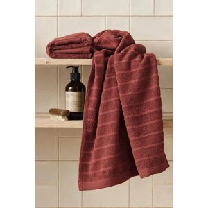 &Home - Blødt bomuldsfrotte håndklædesæt 2 dele - Rød &Home - Blødt bomuldsfrotte håndklædesæt 2 dele - Rød