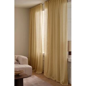 Ellos Home - CLEO linnegardin - Gul D400 - Gardin Ellos Home - CLEO linnegardin - Gul D400 - Gardin