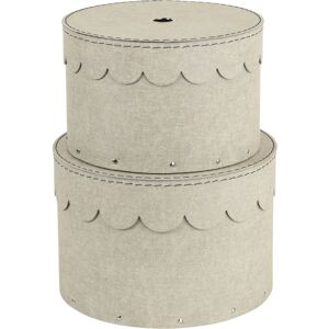 Bigso Box of Sweden Set di 2 contenitori Wilma beige - Storage Boxes Bigso Box of Sweden Set di 2 contenitori Wilma beige - Storage Boxes