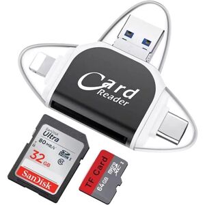 Mobil o Teknik Monipuolinen 4-in-1 muistikortinlukija - USB C SD TF Mobil o Teknik Monipuolinen 4-in-1 muistikortinlukija - USB C SD TF