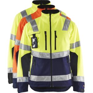 Blaklader 4900 High Vis Softshell Jakke - Gul/Navy Blue - Softshell Jakke Blaklader 4900 High Vis Softshell Jakke - Gul/Navy Blue - Softshell Jakke