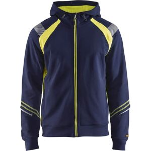 Blaklader 3433 Hoodie Full Zip - Men's - Navy blue/yellow - Hooded sweatshirt Blaklader 3433 Hoodie Full Zip - Men's - Navy blue/yellow - Hooded sweatshirt