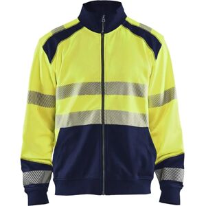 Blaklader 3558 Hi-Vis genser - Full-zip, Gul/marineblå, XXXL Blaklader 3558 Hi-Vis genser - Full-zip, Gul/marineblå, XXXL