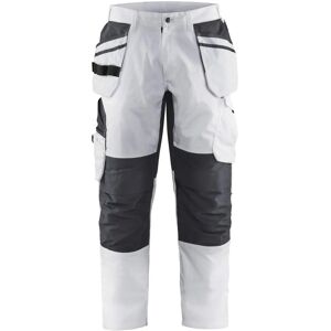 Pantalones de pintor Blaklader 1096 - Estiramiento, Blanco/gris oscuro Pantalones de pintor Blaklader 1096 - Estiramiento, Blanco/gris oscuro