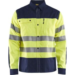 Camisa de Alta Visibilidad Blaklader 3255 - Reflectante, Hombre, Amarillo/Azul marino, XL Camisa de Alta Visibilidad Blaklader 3255 - Reflectante, Hombre, Amarillo/Azul marino, XL