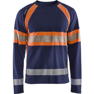 Blaklader 3510 Navy blue / orange Long-sleeve T-shirt - Hi-Vis Blaklader 3510 Navy blue / orange Long-sleeve T-shirt - Hi-Vis