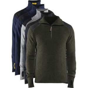 Blaklader 4630 Wool Sweater - Dark Olive Green/Dark Grey - Sweater Blaklader 4630 Wool Sweater - Dark Olive Green/Dark Grey - Sweater