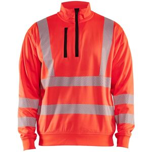 Blaklader 3564 Hi-Vis Sweatshirt - Red - Half-zip - Sweatshirt Blaklader 3564 Hi-Vis Sweatshirt - Red - Half-zip - Sweatshirt