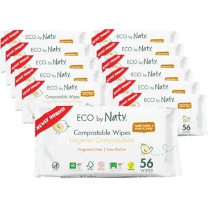 Naty by Nature Babycare ECO Unscented Sensitive Wipes - 12 Packs of 56 Naty by Nature Babycare ECO Unscented Sensitive Wipes - 12 Packs of 56