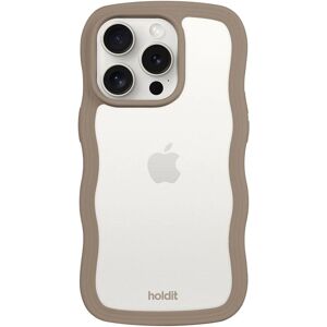 Holdit Wavy Suojakuori iPhone 14 Pro - Mocha Brown / Läpinäkyvä Holdit Wavy Suojakuori iPhone 14 Pro - Mocha Brown / Läpinäkyvä