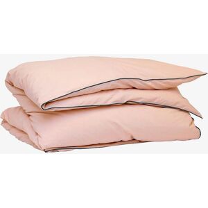 Mille Notti - Økologisk bomuldsdynebetræk - Rosa med blå piping Mille Notti - Økologisk bomuldsdynebetræk - Rosa med blå piping