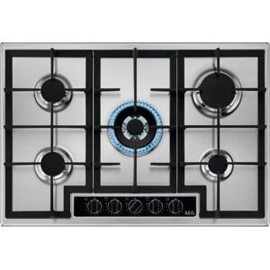 AEG HGB75420YM 75cm 5 Burner Gas Hob - Stainless Steel AEG HGB75420YM 75cm 5 Burner Gas Hob - Stainless Steel