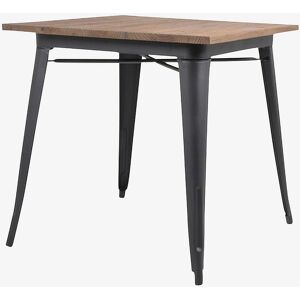 Homeroom Firkantet Spisebord 75x75 Svart/Mørk Brun - Industriell Homeroom Firkantet Spisebord 75x75 Svart/Mørk Brun - Industriell