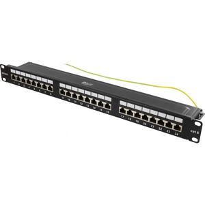 Deltaco Musta 19-tuumainen Patch Panel 24 RJ45 Cat6 10Gbps Metalli Deltaco Musta 19-tuumainen Patch Panel 24 RJ45 Cat6 10Gbps Metalli