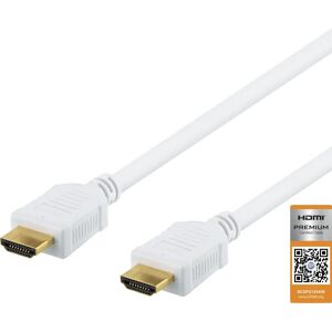 Deltaco HDMI-1030AD Hvit 3m Høyhastighets HDMI med Ethernet - HDMI-kabel Deltaco HDMI-1030AD Hvit 3m Høyhastighets HDMI med Ethernet - HDMI-kabel