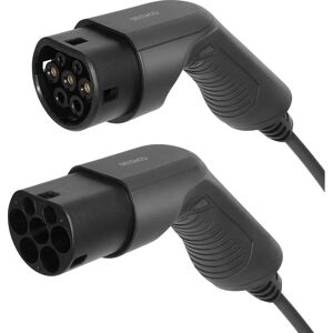 Cable de alimentación Deltaco - EV-1205 - 3m, Negro, Carga Tipo 2 Cable de alimentación Deltaco - EV-1205 - 3m, Negro, Carga Tipo 2
