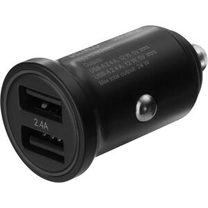 Deltaco USB-CAR127 Kaksois USB-A autolaturi - Musta - 24W Deltaco USB-CAR127 Kaksois USB-A autolaturi - Musta - 24W