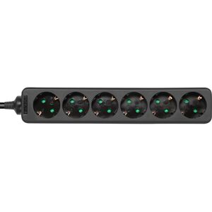 Deltaco GT-0622 Verlängerung - 6 Steckdosen - 5m Schwarz Deltaco GT-0622 Verlängerung - 6 Steckdosen - 5m Schwarz