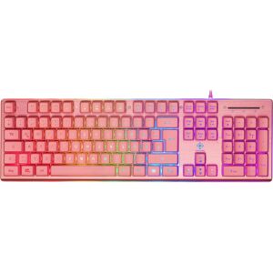 Deltaco - GAM-021-RGB-P-DE - Rose - QWERTZ - Keyboard - Publicité Deltaco - GAM-021-RGB-P-DE - Rose - QWERTZ - Keyboard - Publicité