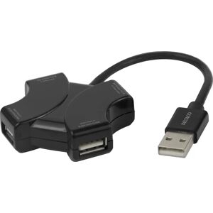 Deltaco Hub USB 4 Ports - USB 2.0 - Noir Deltaco Hub USB 4 Ports - USB 2.0 - Noir