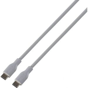 Deltaco USB-C to USB-C laturikaapeli 60W - Harmaa - 1,5m Deltaco USB-C to USB-C laturikaapeli 60W - Harmaa - 1,5m