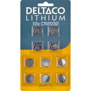 Deltaco CR2032 - 3V - 10 Stk - Haushaltsbatterie Deltaco CR2032 - 3V - 10 Stk - Haushaltsbatterie