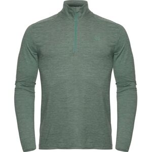 Hellner Nunis Halfzip Ls Tee Herre Melange - T-shirt Hellner Nunis Halfzip Ls Tee Herre Melange - T-shirt