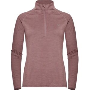 Hellner Nunis Halfzip LS Tee Wmn Rose Taupe M - Træningstrøje Hellner Nunis Halfzip LS Tee Wmn Rose Taupe M - Træningstrøje