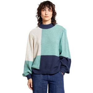 Pulover Verde Rutbo Blocks de Dedicated - Tricotat, Bumbac Organic, TENCEL Lyocell Pulover Verde Rutbo Blocks de Dedicated - Tricotat, Bumbac Organic, TENCEL Lyocell