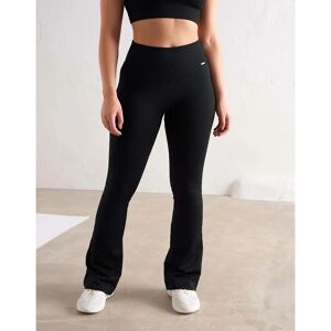 Aim'n - Sorte Ribbet Seamless Flare Tights - Kvinde - Small Aim'n - Sorte Ribbet Seamless Flare Tights - Kvinde - Small