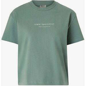 Aim'n - Sage - Serif Boxy T-Shirt - Kvinna XS Aim'n - Sage - Serif Boxy T-Shirt - Kvinna XS