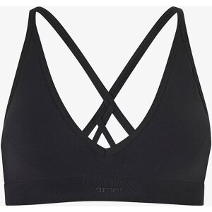 Aim'n - XL Sort Sømfri Cross-Back Bralette - Kvinde Aim'n - XL Sort Sømfri Cross-Back Bralette - Kvinde